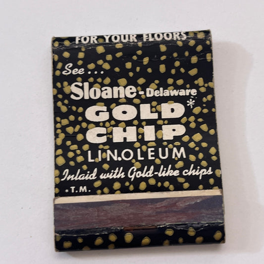 Sloane Delaware Gold Chip Linoleum Trenton NJ Vintage Matchbook Cover TB8-MB-9