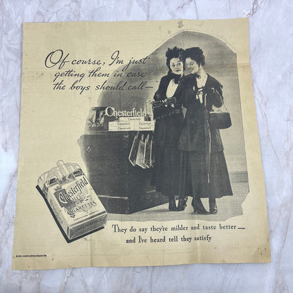 Chesterfield Cigarettes for Ladies 13x14" 1935 Minneapolis Journal Advert FL6-8