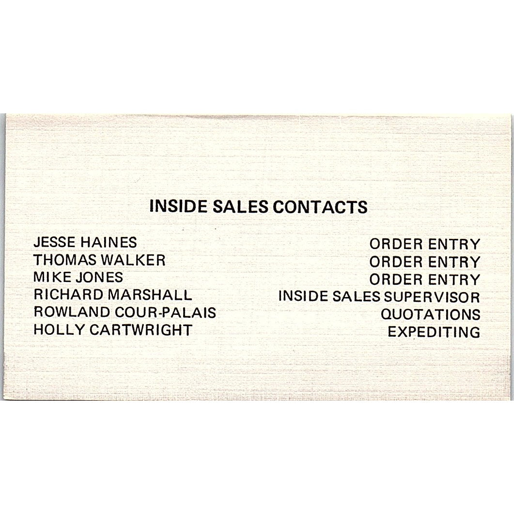 W.A. Bill Kuers AWC Texas Inc Houston Vintage Business Card SE5-B3