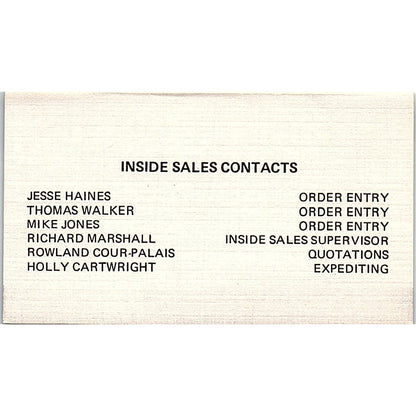 W.A. Bill Kuers AWC Texas Inc Houston Vintage Business Card SE5-B3