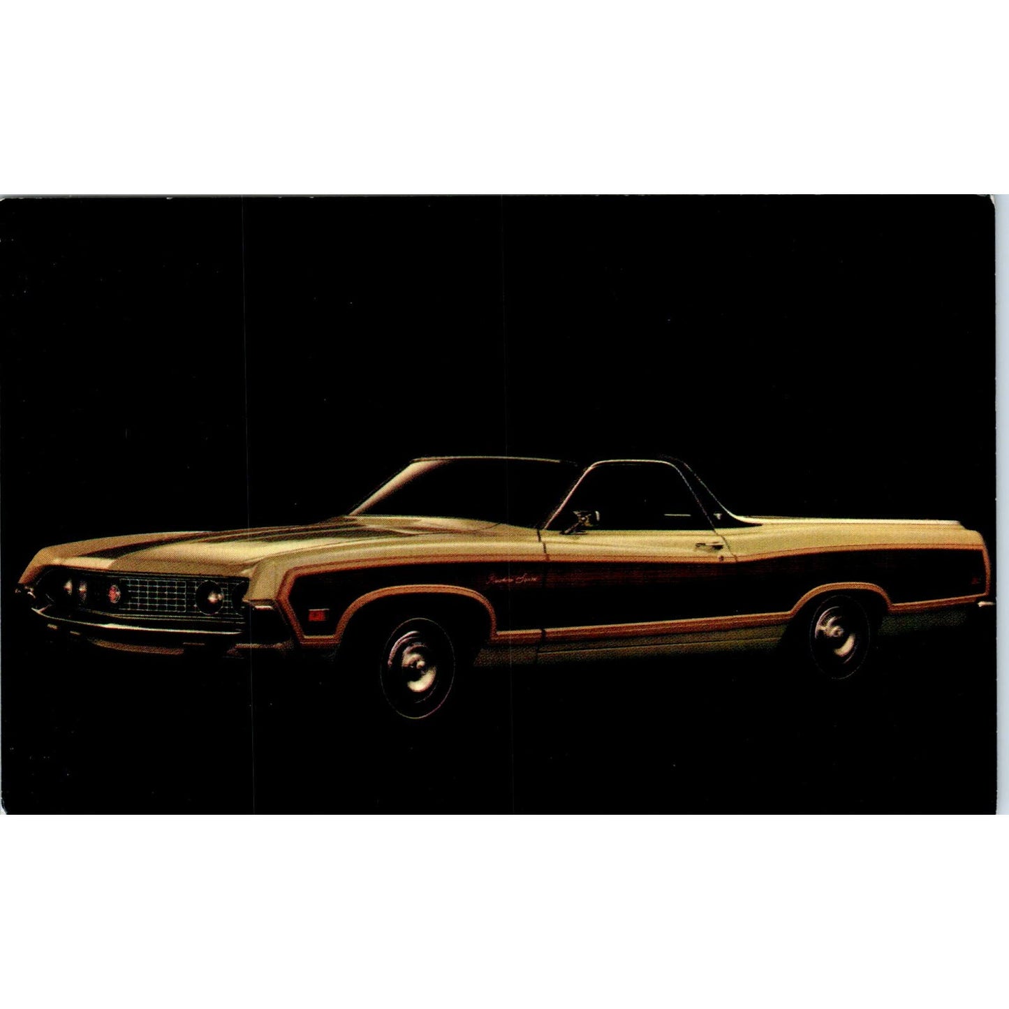1970 Ford Ranchero Squire Wood Grain Vintage Postcard PC11