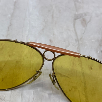 1960's Yellow Tint Aviator All-Weather Kalichrome Shooting Sunglasses TG7-G2-6