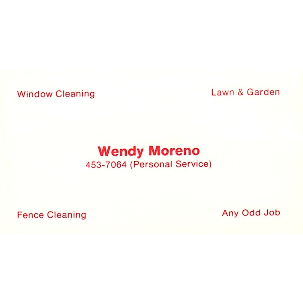 Wendy Moreno Personal Service Vintage Business Card SC9-B1