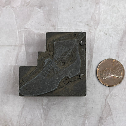 Retro Ladies Fancy Shoe Vintage Letterpress Printers Block Plate SF5
