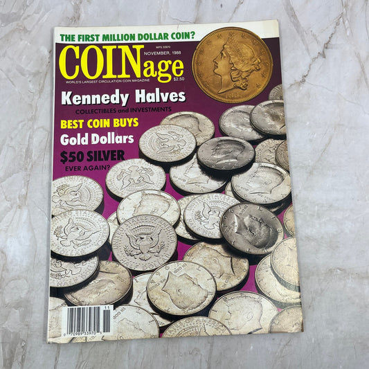 1988 Nov - COINage Magazine Kennedy Halves Gold Dollars Million Dollar Coin M20