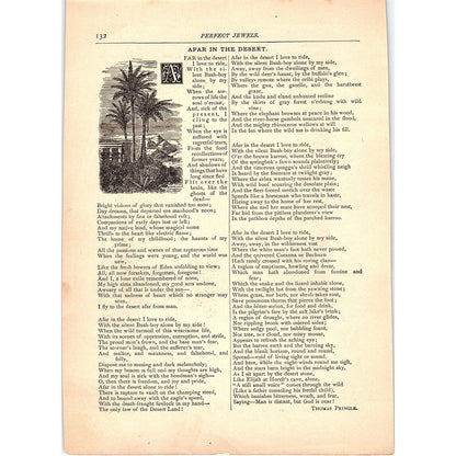 Afar in the Desert Thomas Pringle, Break Break Break Tennyson 1884 Poem TA5-CJ-3