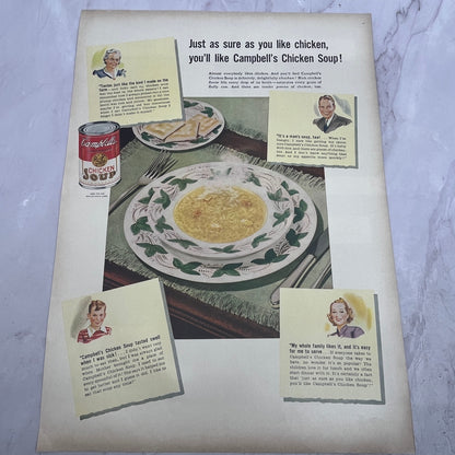 Campbell's Condensed Chicken Soup 1940 Ad V14-8