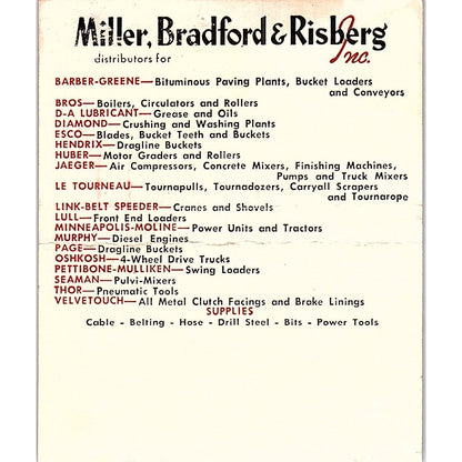Miller, Bradford & Risberg Construction Eau Claire Madison Matchbook ML1-8