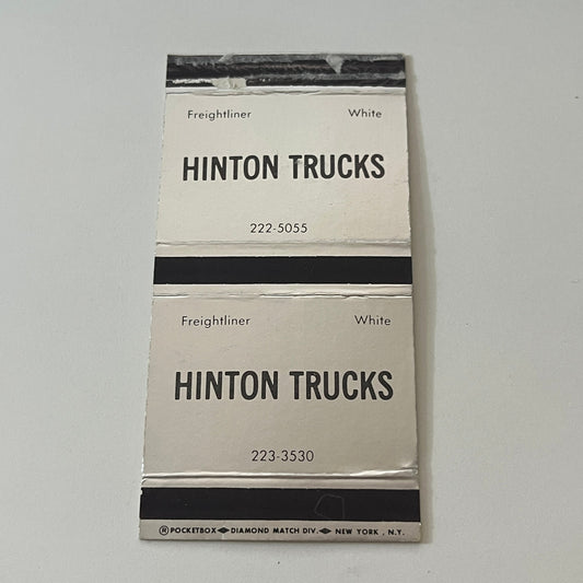 Hinton Trucks Vintage Matchbook Cover MM5-7