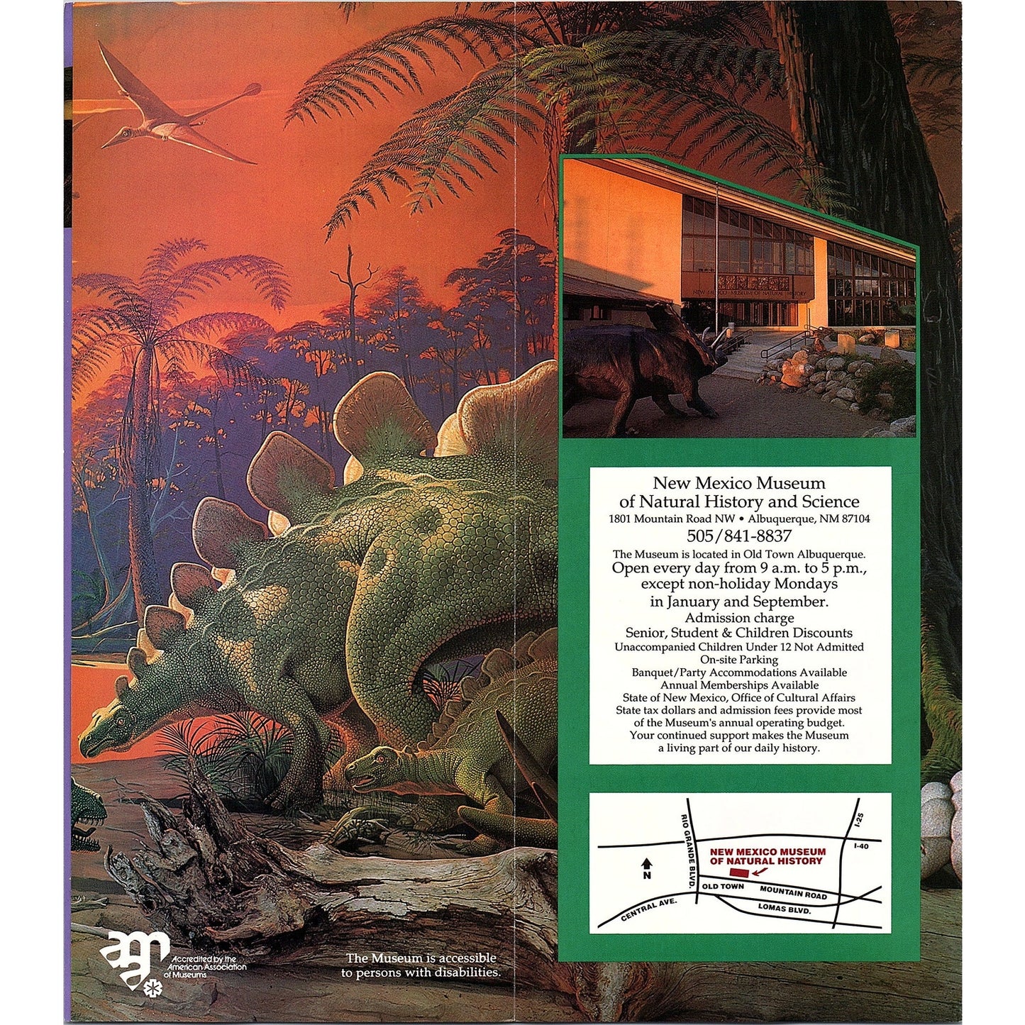 New Mexico Museum of Natural History & Science Fold Out Travel Brochure TH2-TB1