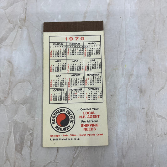 1970 Northern Pacific Railway Calendar Notepad TF5-L3