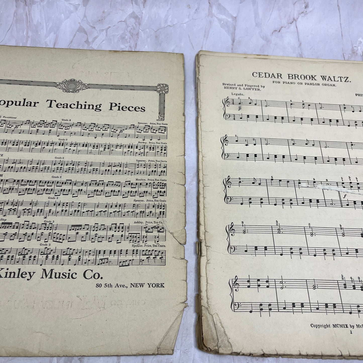 1909 Little Nimble Fingers Pretty Pieces for Children Piano Sheet Music Ti5
