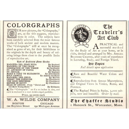 Strathmore Charcoal Paper Mittineague Paper Co c1905 Victorian Ad AE9-MA4
