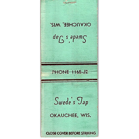 Swede's Tap Okauchee WI Vintage Matchbook Cover SC7-Y11