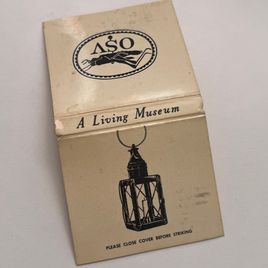 Old Sturbridge Village Living Museum MA Vintage Matchbook Cover TB8-MB-4