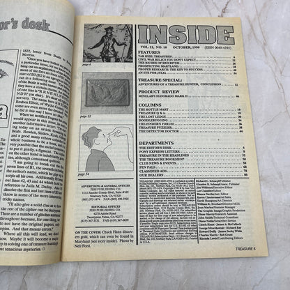 1990 Oct - Treasure Magazine - Treasure Hunting Prospecting Metal Detector M16