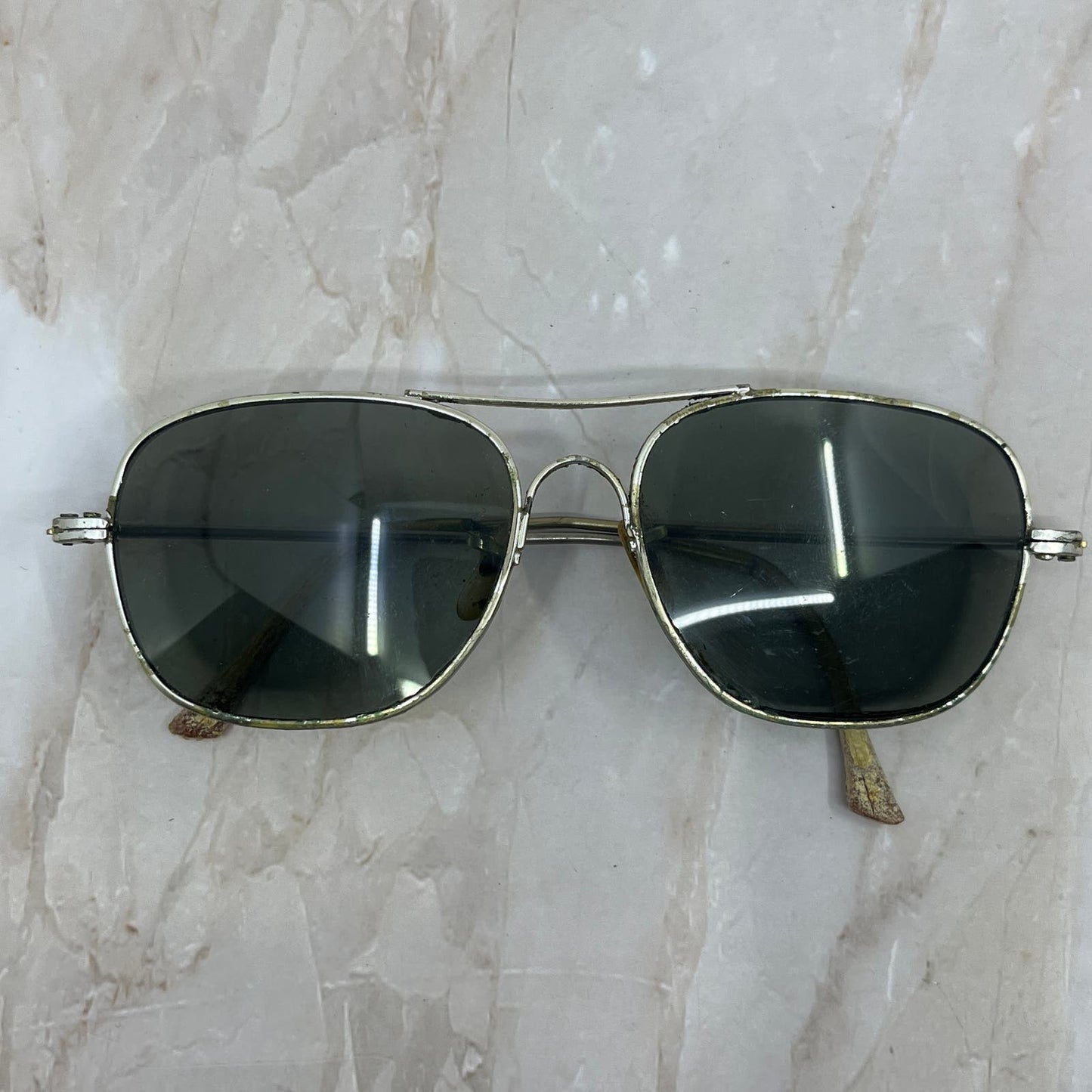 Retro Men’s Chrome Aviator Sunglasses Eyeglasses Frames TD7-G1-9