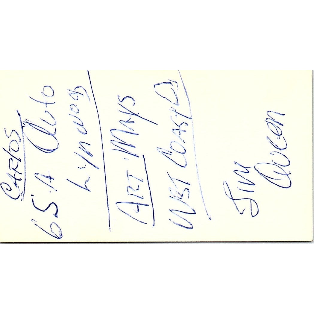 Sherman Auto Sales Lynwood CA Vintage Business Card SD9-B10