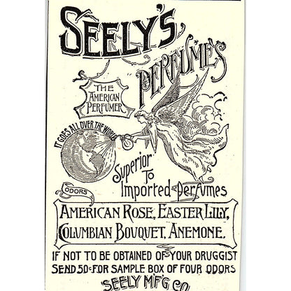 Seely's Perfumes Seely Mfg Co Detroit MI 1892 Ad AG2-M9