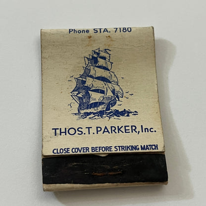 Thos T Parker Inc Boats Boston MA Vintage Matchbook Cover TB6-MB1-2