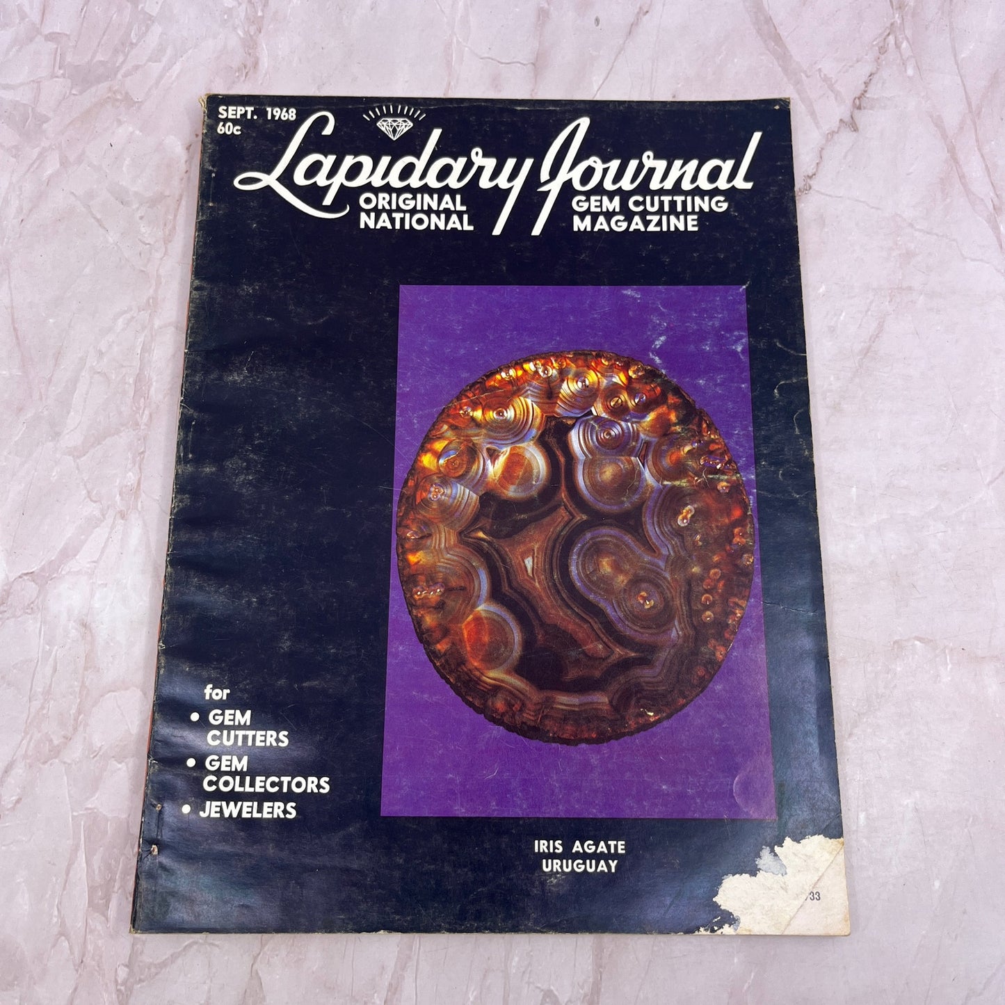 Iris Agate Uruguay - Lapidary Journal Magazine - Sep 1968 M26