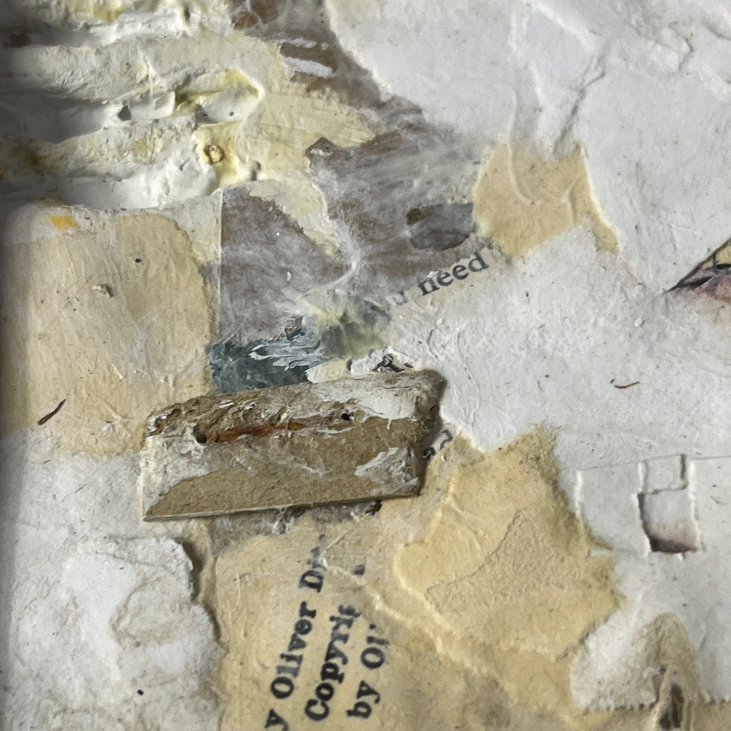 Original Framed Mixed Media Abstract Art Collage 10x12 "Topography"