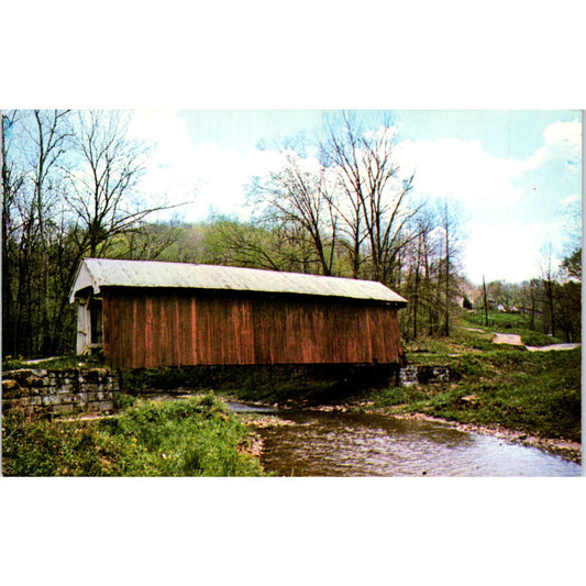 Mount Perry Ohio Kent's Run #5 Covered Bridge Postcard PC6