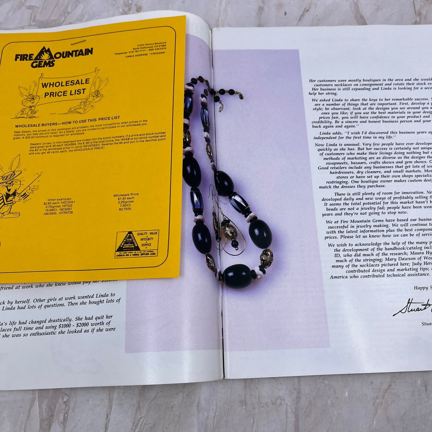 1984 Fire Mountain Gems Beadmaker's Handbook Catalog M11