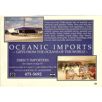 Bradbury Camera Center St. Augustine FL 1989 Ad AF9-12