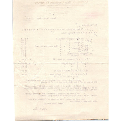 1909 Louisiana Red Cypress Company Lumber New Orleans Billhead Letterhead D17