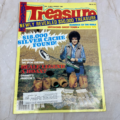 1987 Aug - Treasure Magazine - Treasure Hunting Metal Detecting Gold Coins M10