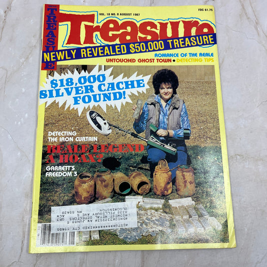 1987 Aug - Treasure Magazine - Treasure Hunting Metal Detecting Gold Coins M10