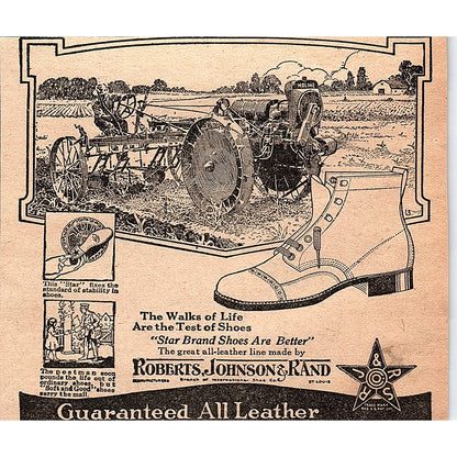 Roberts, Johnson and Rand - Star Brand Shoes St. Louis MO 1920 Ad AG2-6