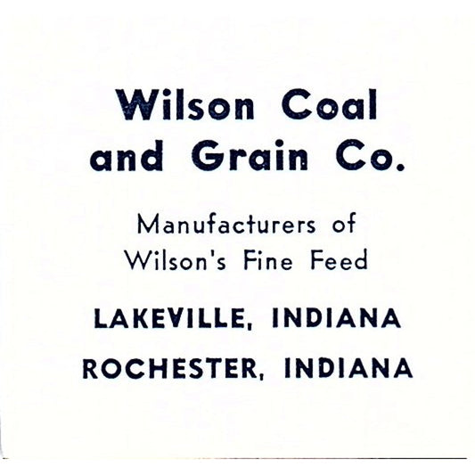 Wilson Coal & Grain Co Lakeville, Rochester Indiana 1964 Ad AG1-S16