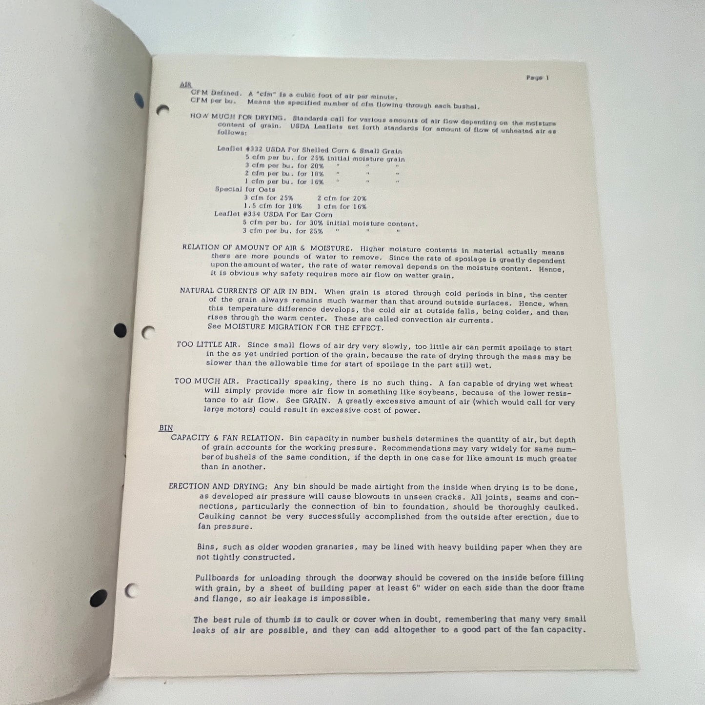 1957 Columbian Steel Tank Drying Grain With Natural Unheated Air Booklet V39-1