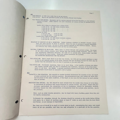 1957 Columbian Steel Tank Drying Grain With Natural Unheated Air Booklet V39-1