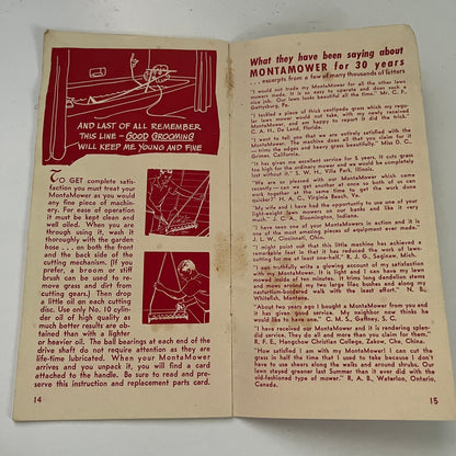 MontaMower Distributing Company Grand Rapids MI Vintage Brochure AJ2-H7