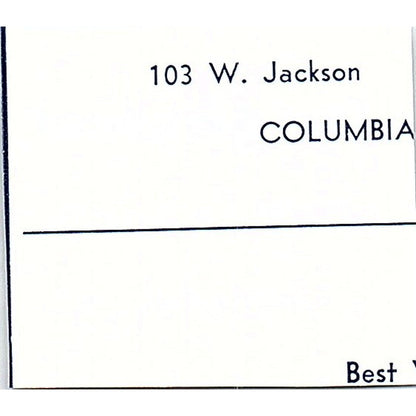 Dues Restaurant 213 W. Van Buren St. Columbia City Indiana 1964 Ad AG1-S17