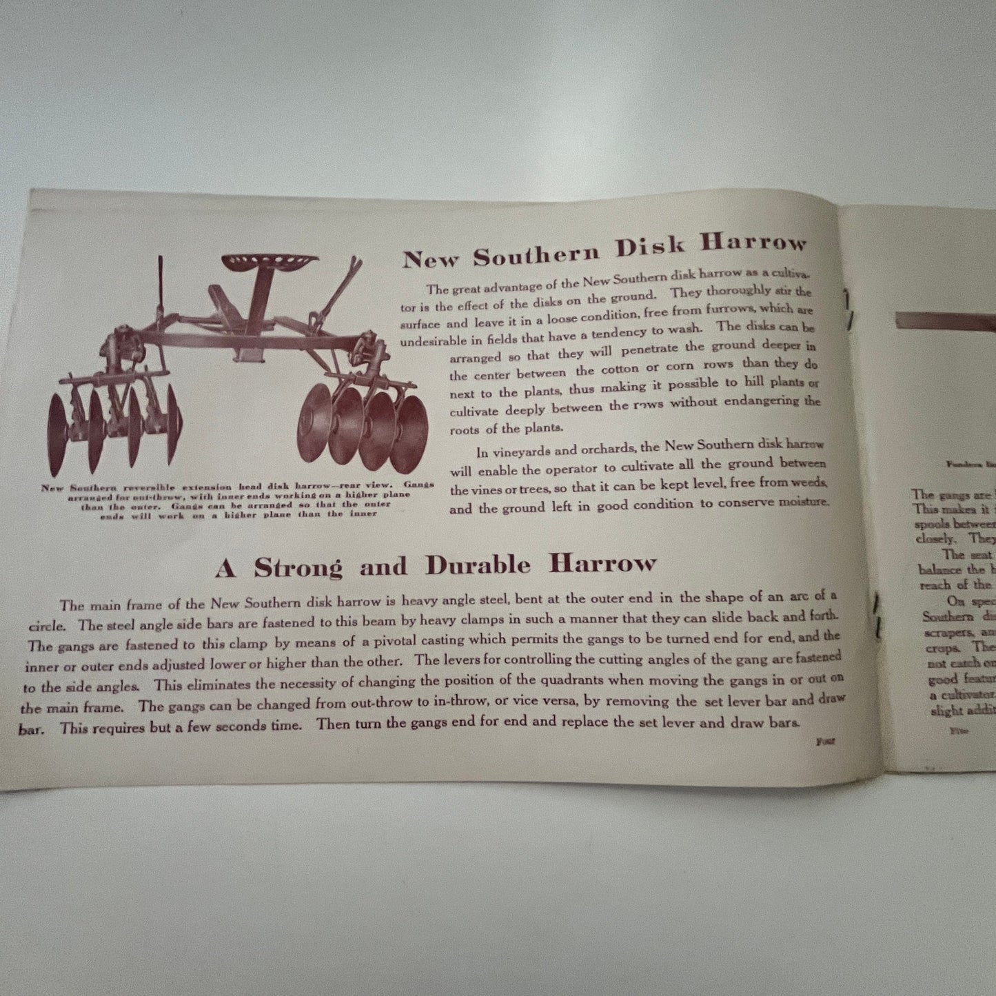 Antique International Harvester IH New Southern Disk Harrow Booklet TG2-OB