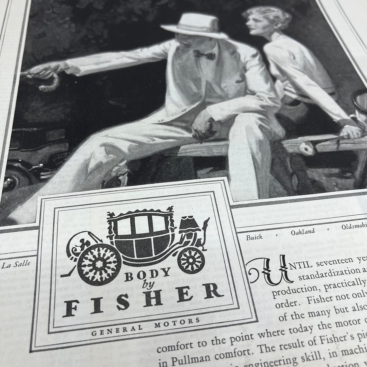 Body By Fisher General Motors 1928 Original Magazine Advertisement FL6-8