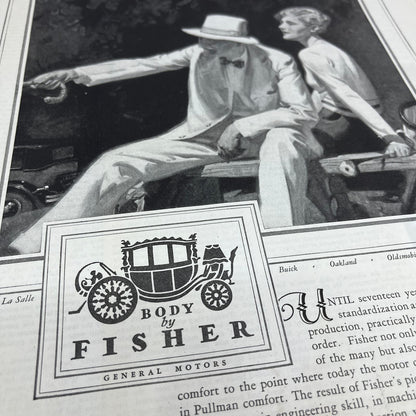 Body By Fisher General Motors 1928 Original Magazine Advertisement FL6-8