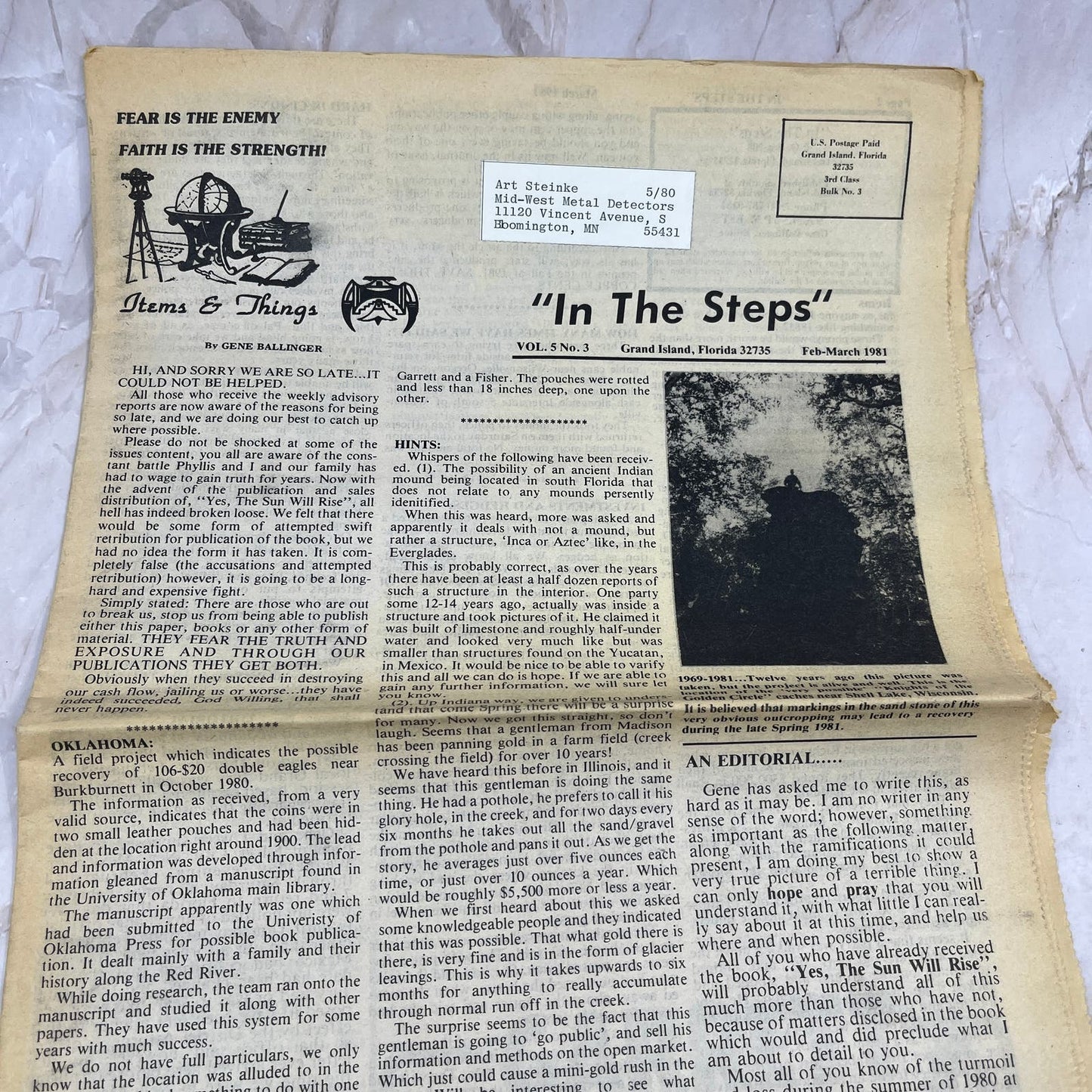 1981 March - In the Steps of the Treasure Hunter Newspaper - Grand Island FL M11