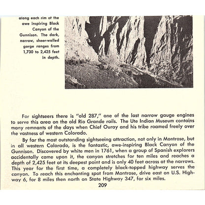 Lazy I G Motel Black Canyon Montrose CO 1958 Ad AG1-H6