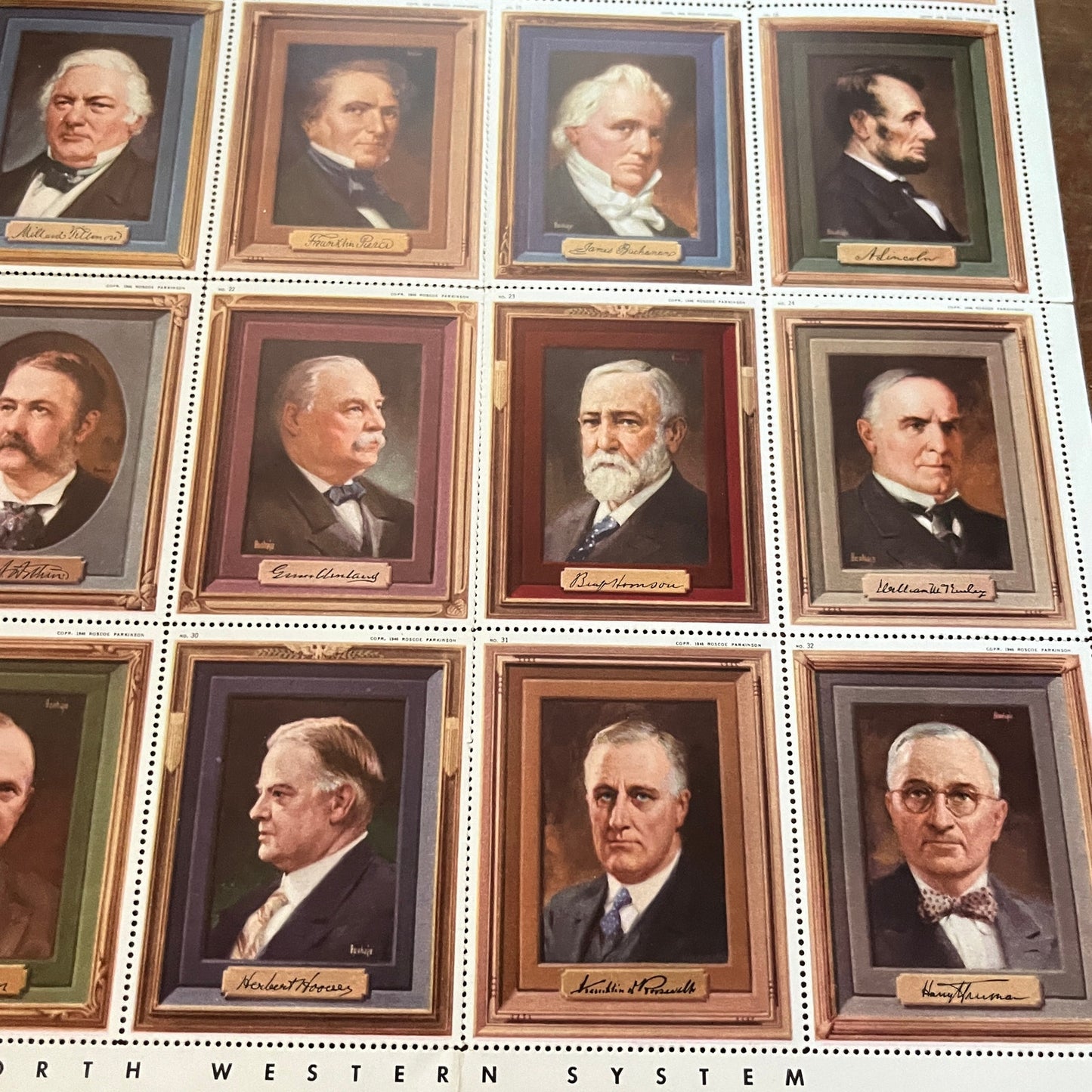 1946 Presidents of the United States Stamp Album & Complete Stamp Set TH2-TB6