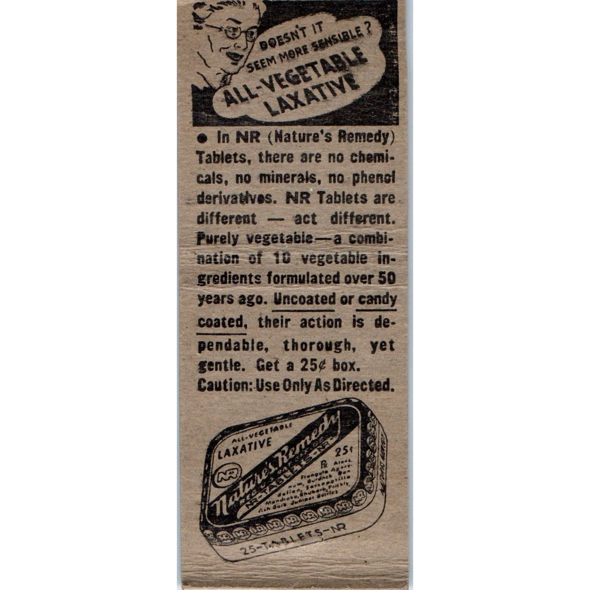 TUMS Indigestion Relief Vintage Matchbook Cover SD2-Y9