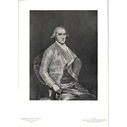 Portrait of Francisco Bayeu - Goya c1905 Art Print D14
