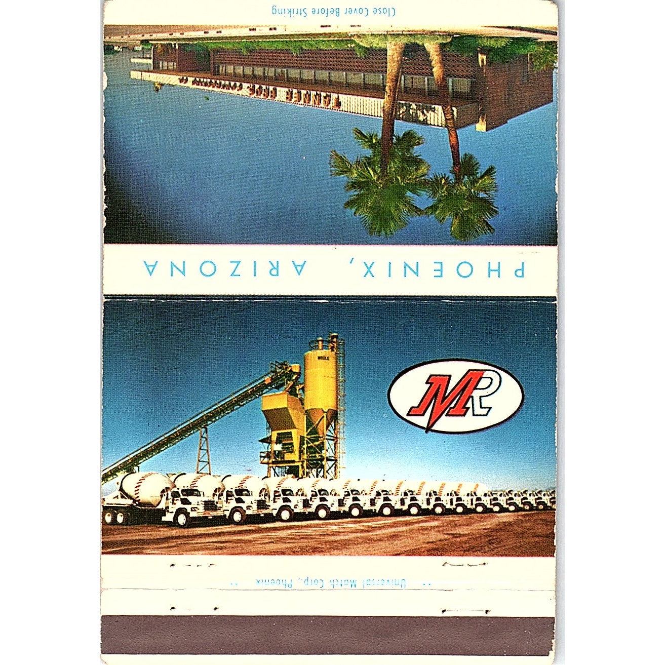 Metro Rock Tanner Bros Contracting Co Phoenix AZ Vintage Matchbook TB6-MB2-10