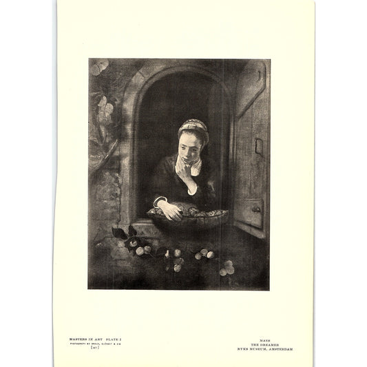 The Dreamer - Maes - 1908 Litho Art Print AF5-5