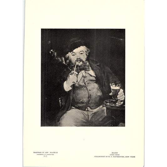 Good Bock - Manet - 1908 Litho Art Print AF4-3