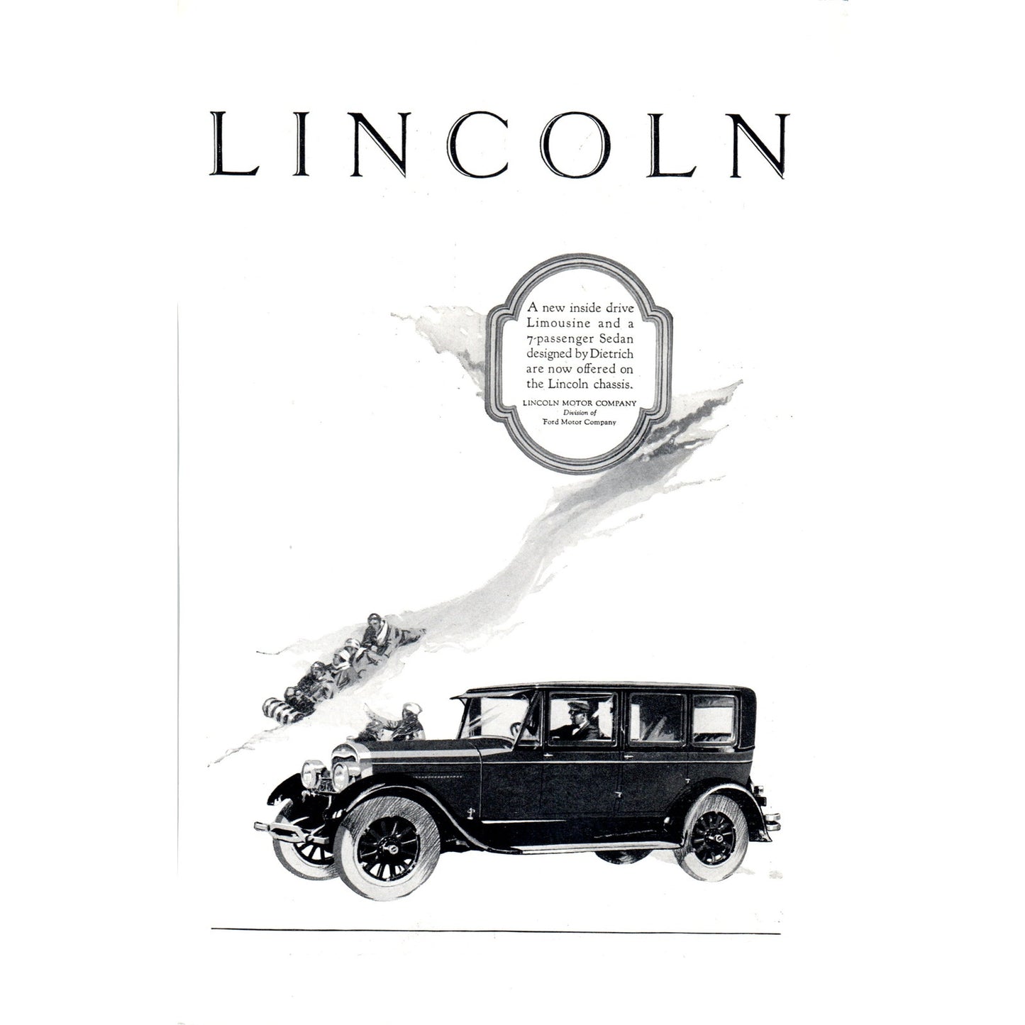 Lincoln Limousine and 7-Passenger Sedan Automobile Car - Vintage Magazine Ad D20